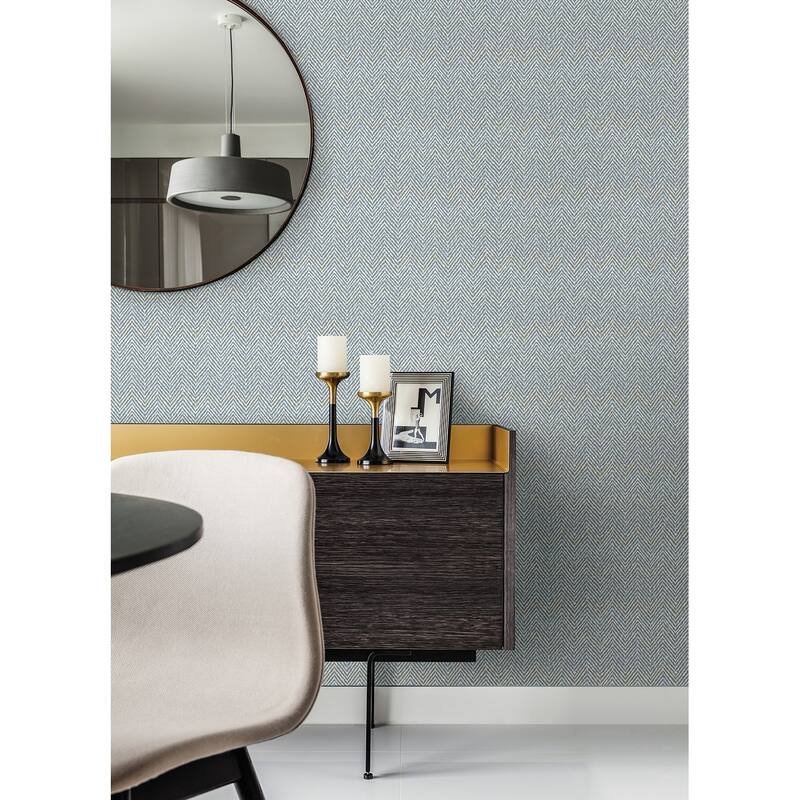 Scott Living Alden Grey Blue Peel and Stick Wallpaper