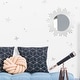 preview thumbnail 2 of 2, RoomMates Silver Sunburst Peel and Stick Decals With Circle Mirror