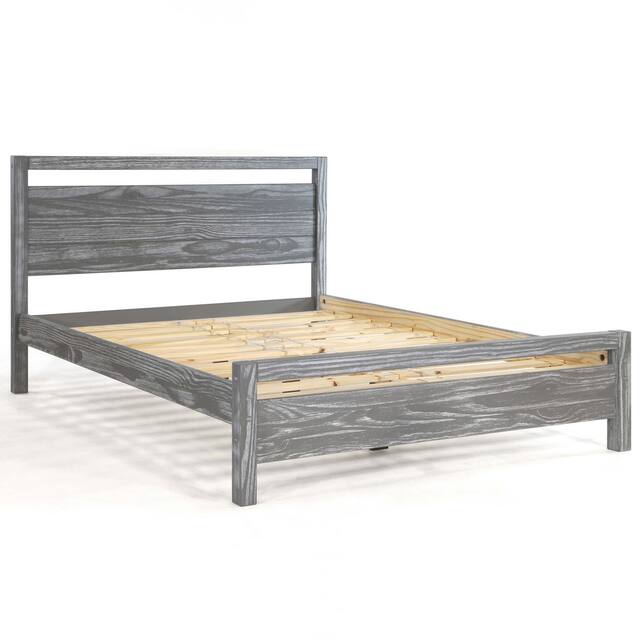 Grain Wood Furniture Solid Wood Loft Platform Bed