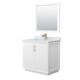 Option White, Bronze Trim, Carrara Marble Top