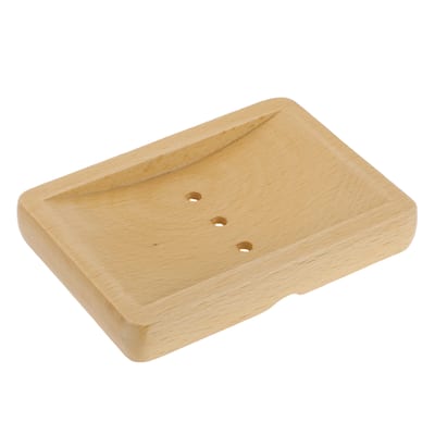 Portable Square Soap Dish for Bathroom for Kitchen 5.43"x3.78"x0.83" Brown 1 Pc