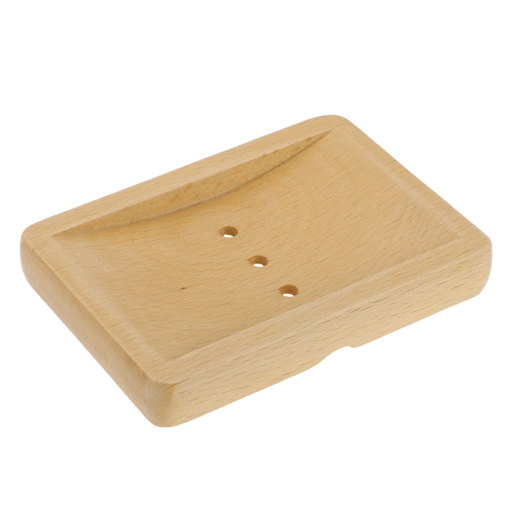 Portable Square Soap Dish for Bathroom for Kitchen 5.43"x3.78"x0.83" Brown 1 Pc
