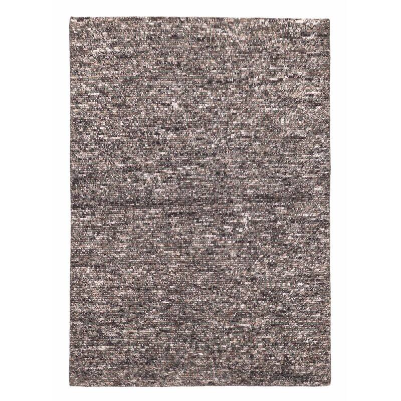 ECARPETGALLERY Hand-knotted Tangier Dark Grey Wool Rug - 5'1 x 8'0