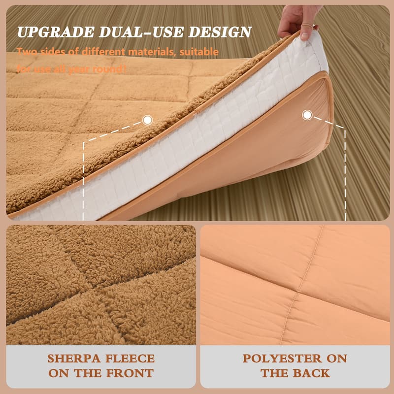 Floor Mattress, Futon Mattress, Thick Folding Sleeping Pad
