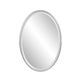 Allan Andrews Hand Forged Silver Oval Metal Framed Rope Mirror - 22"W x 32"H