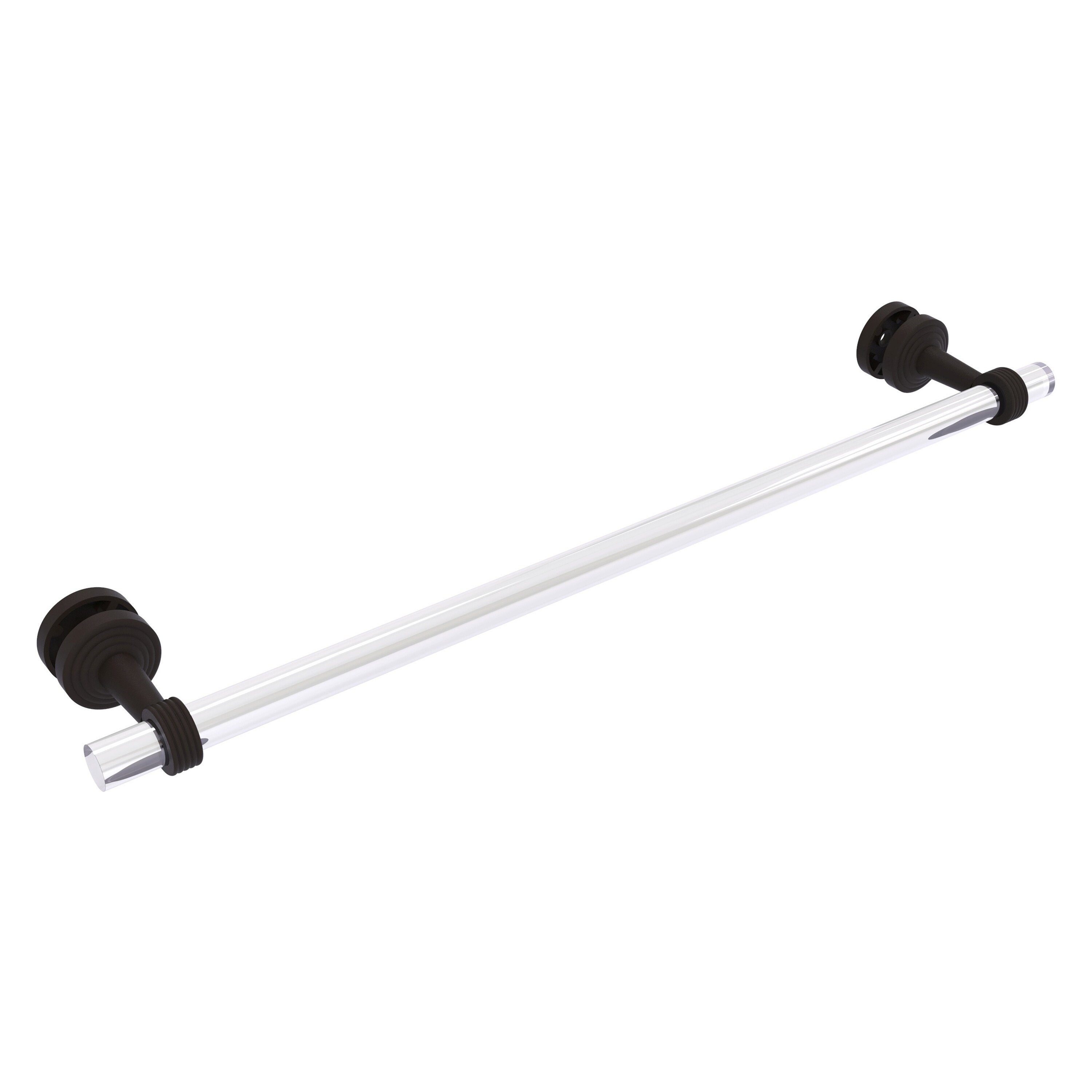 Allied Brass Pacific Beach Collection 18 Inch Shower Door Towel Bar with Grooved Accents