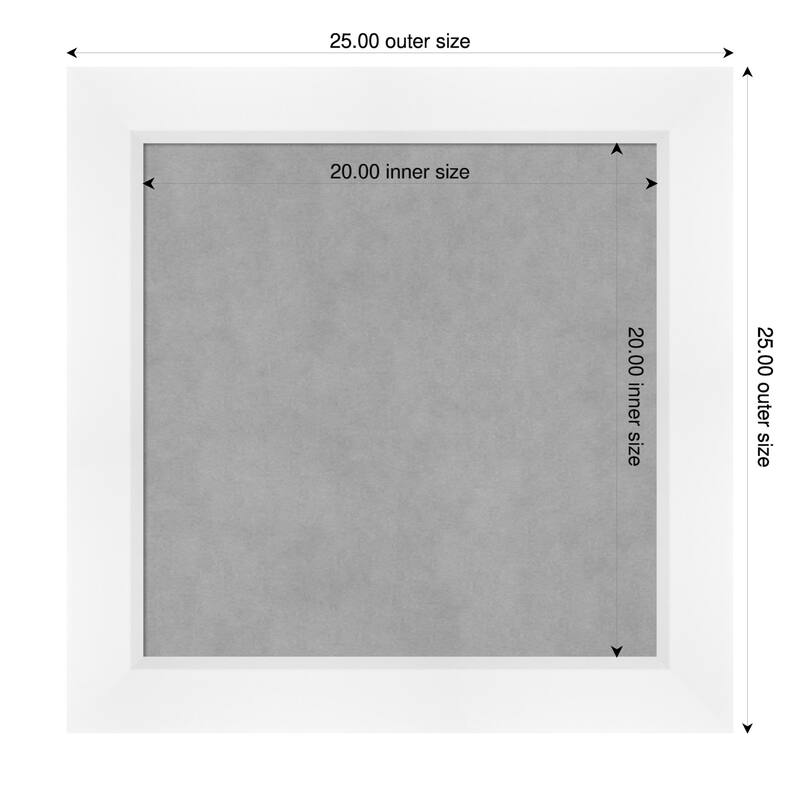 Amanti Art Sloped Black Framed - 25 x 25 in - Sloped White