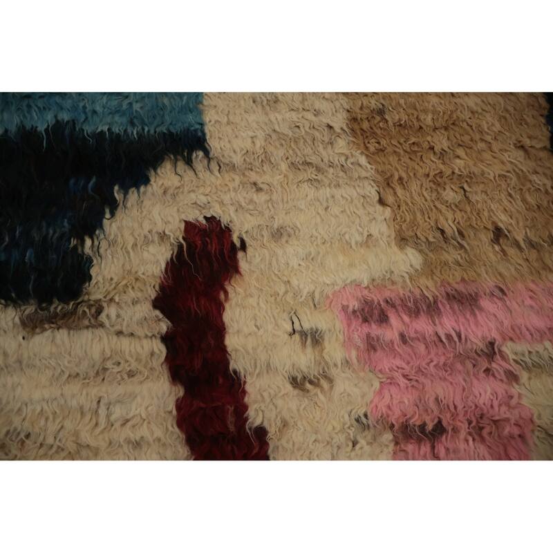 Hand Knotted Oriental 100% Wool Carpet Modern Tribal Multi-Colored Moroccan Area Rug - 10' 0'' X 8' 3''