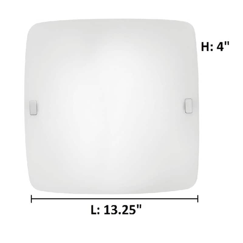 Eglo Borgo 1-light Matte Nickel Ceiling Light with Satin Glass