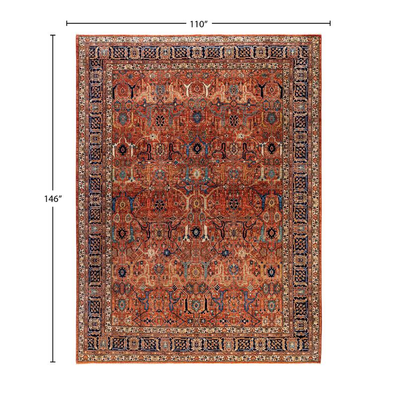 Serapi One-of-a-Kind Hand-Knotted Area Rug - Red - 9' 2" x 12' 2"