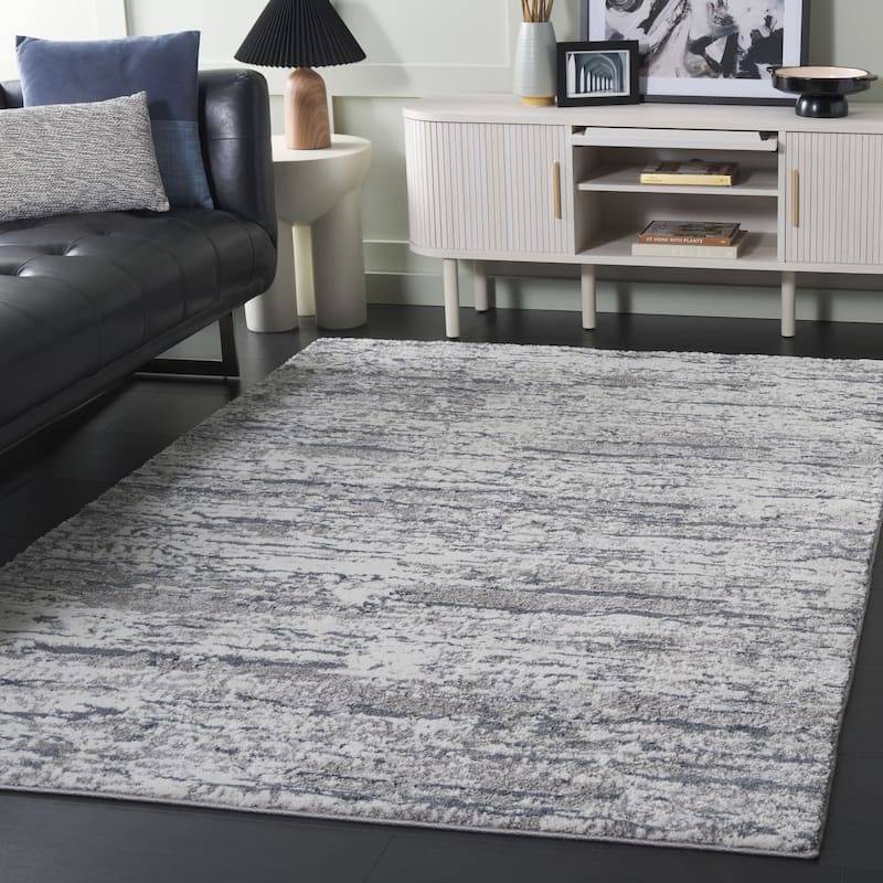 SAFAVIEH Century Iida Modern Abstract Rug - 9' x 12' - Grey/Navy - Rectangle