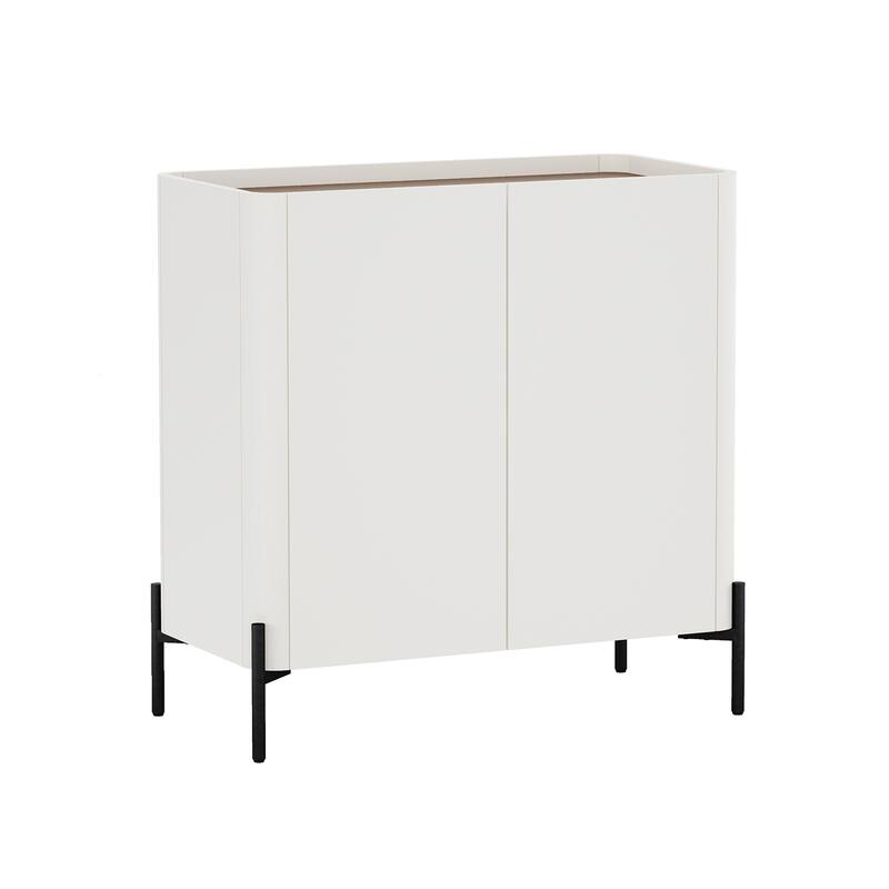 Manhattan Comfort 2-Piece Modern Abbey Accent Cabinet and Sideboard Set