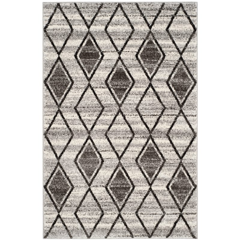 SAFAVIEH Tunisia Leona Southwestern Rug - 3' x 5' - Grey/Black