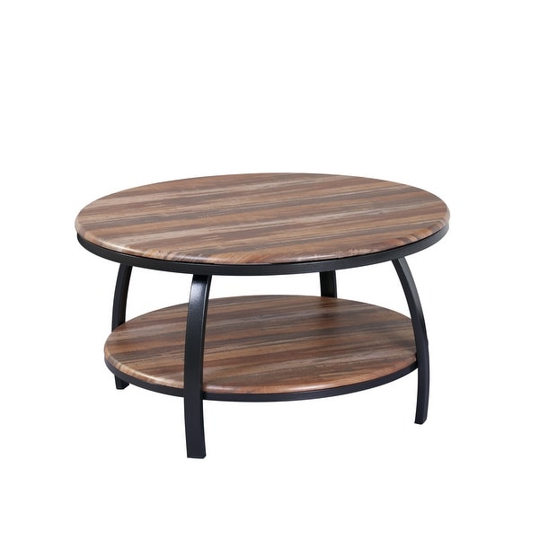 Carbon Loft Wolfe Wood Round Coffee Table. Opens flyout.