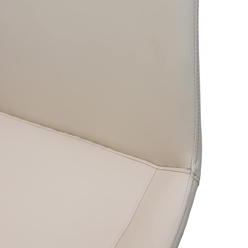 PU Leather Dining Chair with Metal Legs, Modern Upholstered Chair Set of 2 for Kitchen, Restaurant, Living, Meeting Room