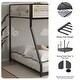 preview thumbnail 3 of 5, Twin Full Bunk Bed Metal w/Mesh Guard Rail for Kids&Adult,Low Profile