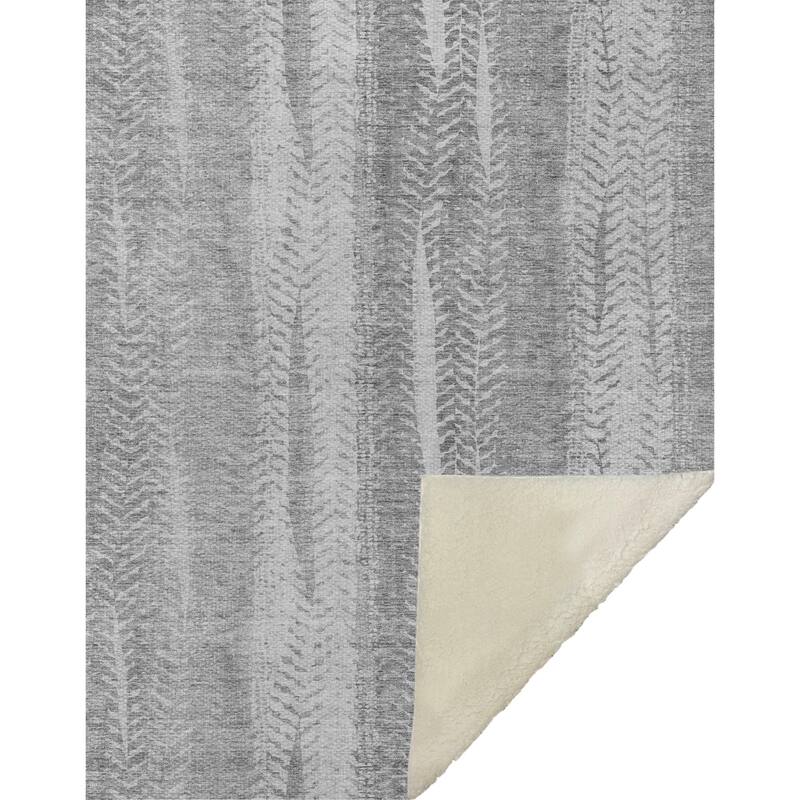 Premium Machine Washable Contemporary Sherpa Throw Blanket