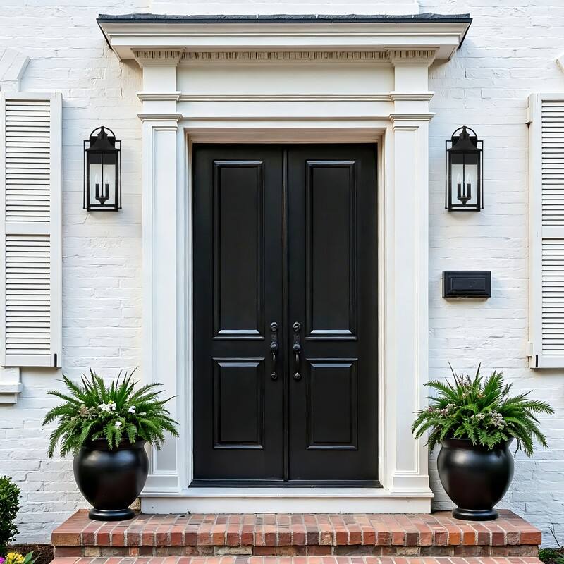 KAWOTI 2-Light Outdoor Lantern Wall Sconce - W9.38" * E9" * H20"