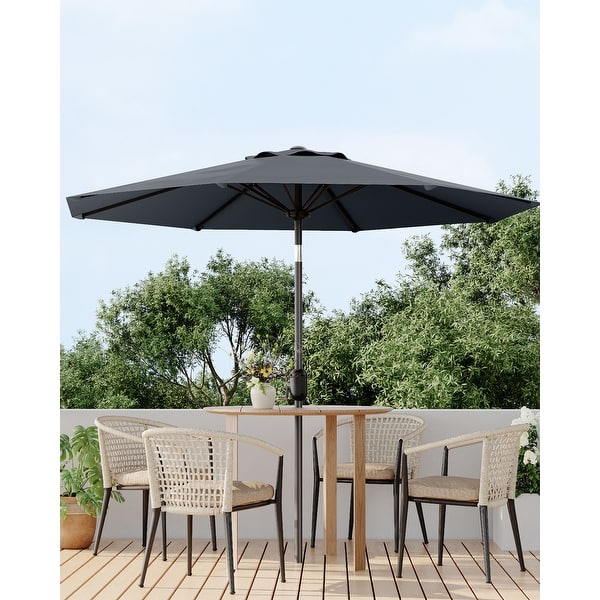 9ft patio umbrella frame Forever 9Ft. Octagon Auto Tilt Sunbrella Canvas Spa / Black With the push of a button 9ft Patio Umbrella,Outdoor Table Market
