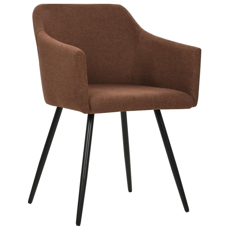 vidaXL Dining Chairs 4 pcs Brown Fabric - 21.3" x 24.4" x 31.5"