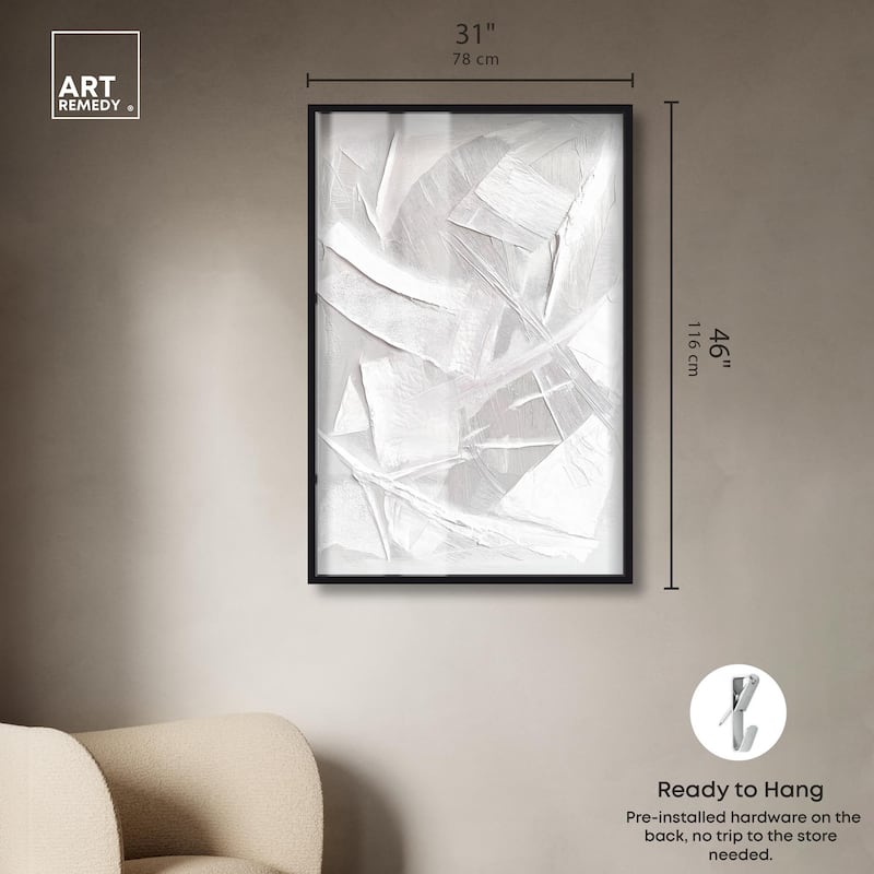 Thick White Texture II Shadowbox by Art Remedy