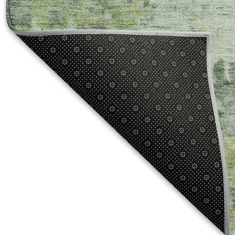 Machine Washable Indoor/ Outdoor Vintage Traditional Chantille Rug