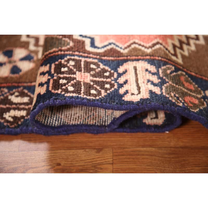 Tribal Bakhtiari Persian Vintage Area Rug Handmade Wool Carpet - 3'3"x 4'8"