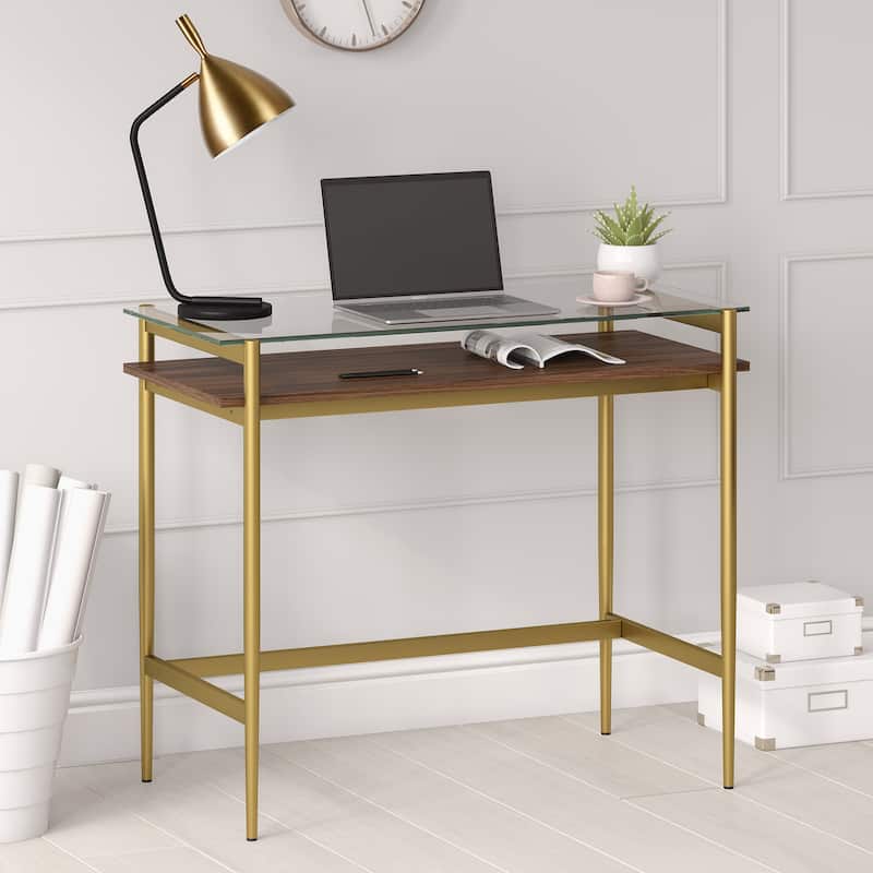 Eaton Desk - Brass 36"