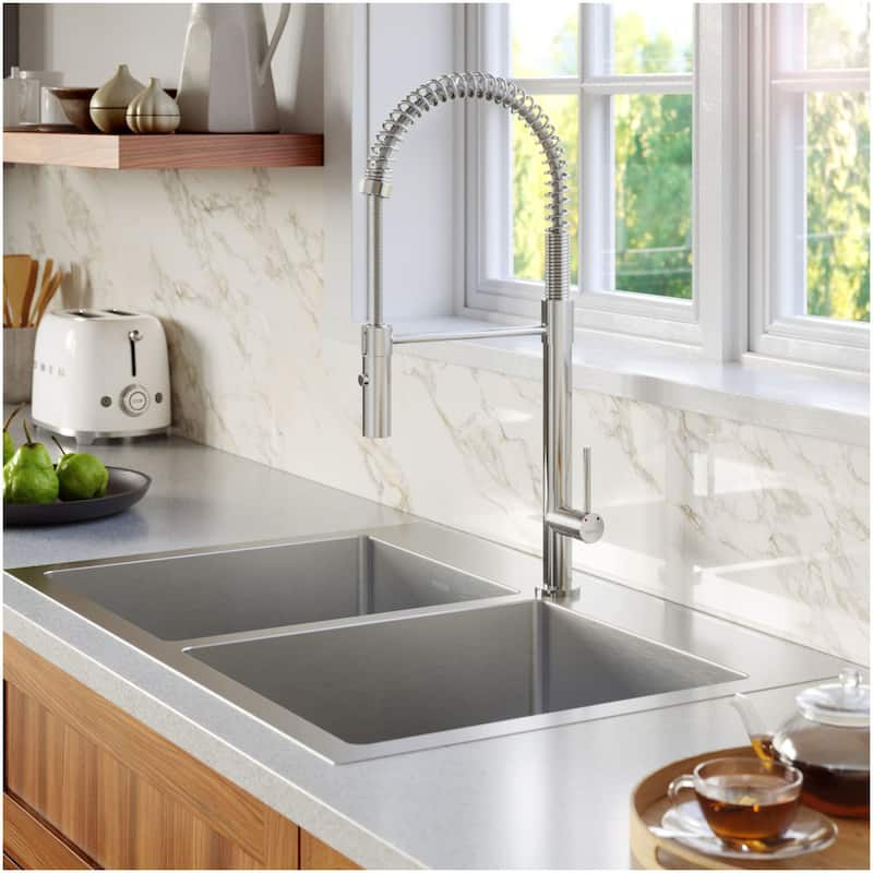 Karran USA EL-35-PK1 Elite 33" Drop In Double Basin Stainless Steel