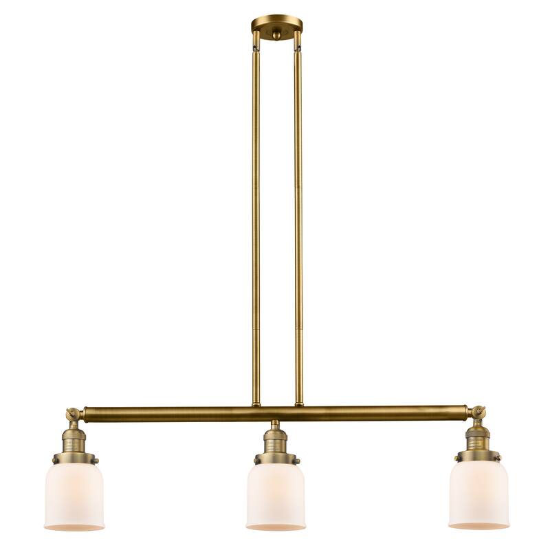 Innovations Lighting Small Bell 3 Light 38" Wide Linear Chandelier
