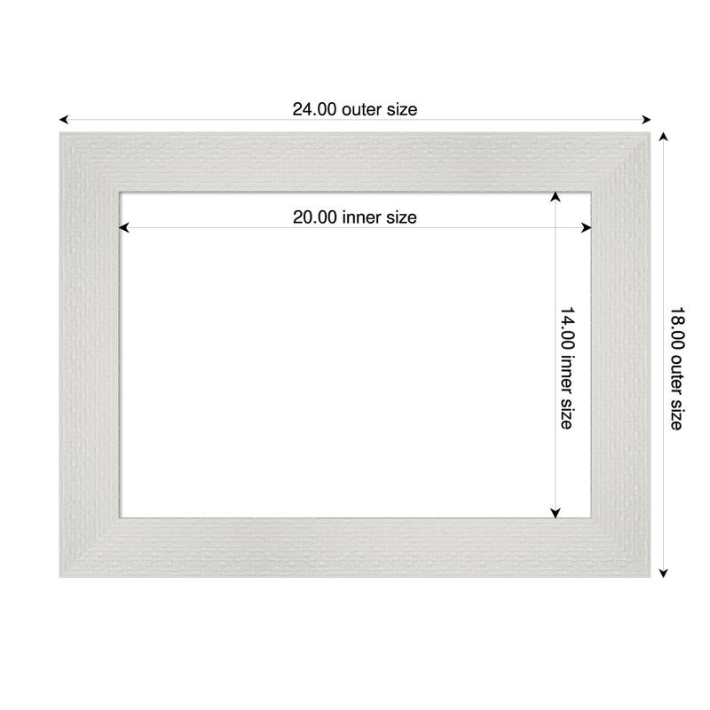 Amanti Art Mosaic Gold Framed Dry Erase Magnetic Board - 24 x 18 in - Mosaic White