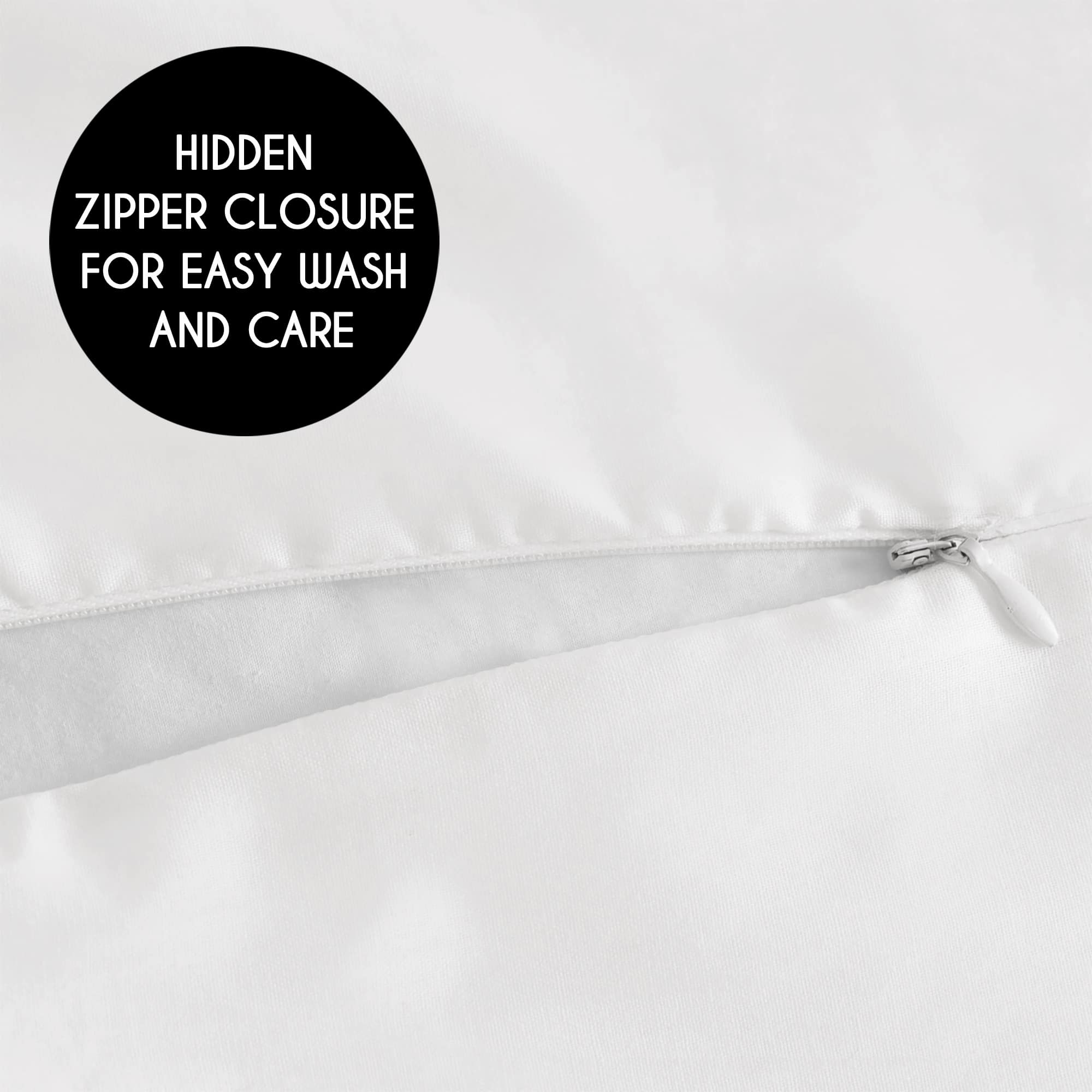 Blush Pink and White Floral Leaf Body Pillow Case Pillow Not Included