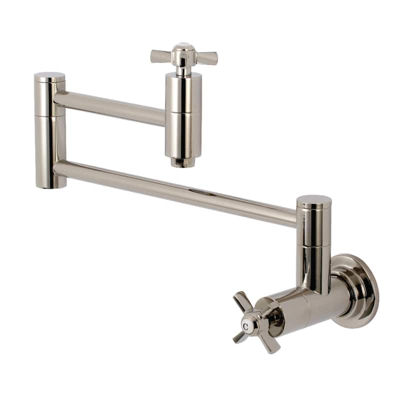 Millennium Wall Mount Pot Filler Kitchen Faucet - Polished Nickel
