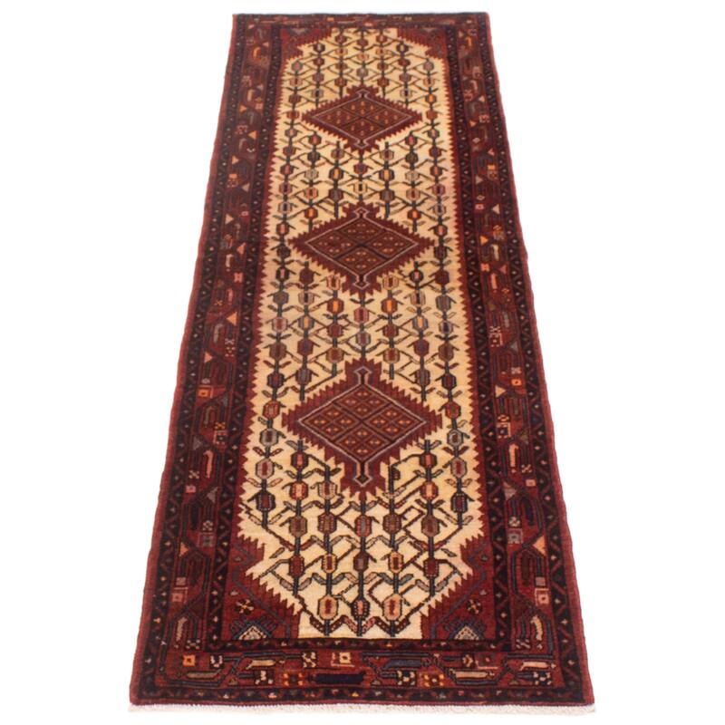 ECARPETGALLERY Hand-knotted Andelz Cream Wool Rug - 2'10 x 9'9