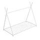 preview thumbnail 33 of 32, Twin Size Metal House Bed with Triangle Structure, Low Platform for Kids