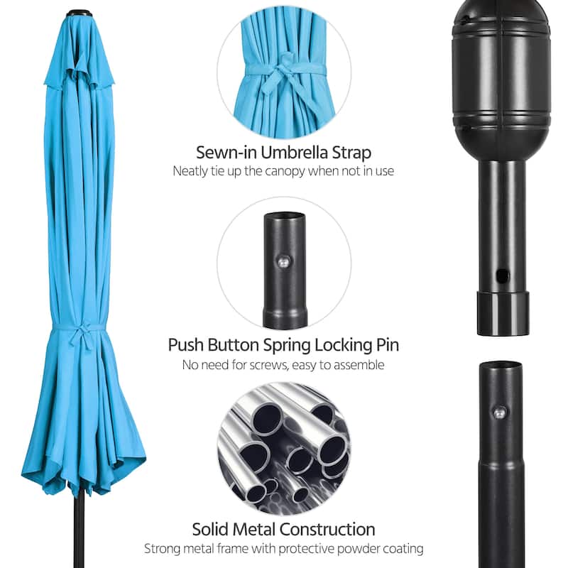 Yaheetech 11FT Patio Umbrella Market Umbrella for Outdoors