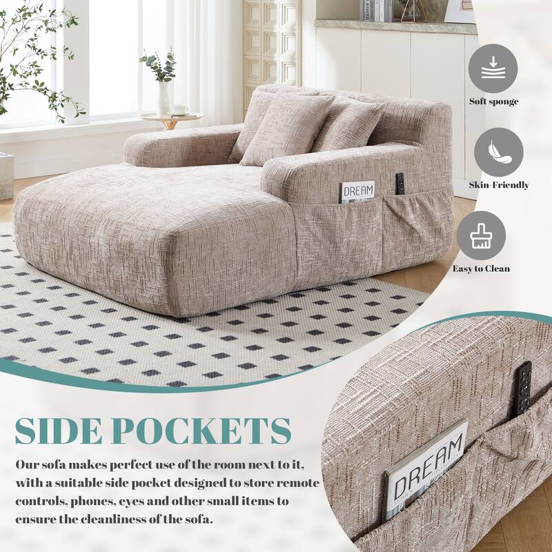 Futon Sofa Bed,3-in-1 Multi-Functional Corduroy Sleeper Couch Pull-Out Bed,Adjustable Backrest and Pillows,Convertible Sofa Bed