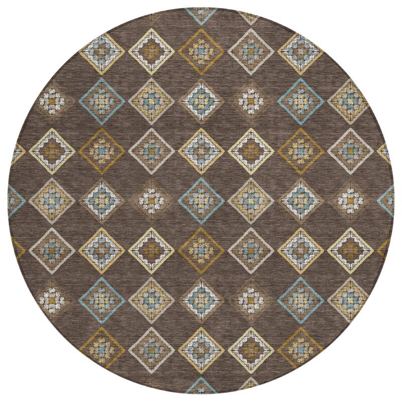 Machine Washable Indoor/ Outdoor Global Flagler Chantille Rug