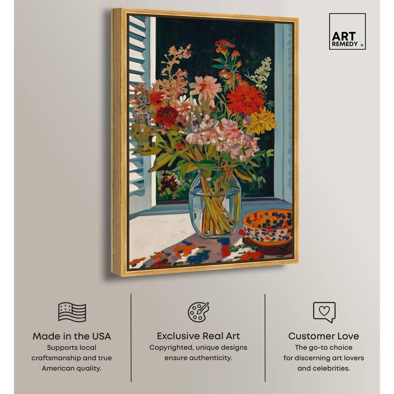 Vase on a Windowsill Canvas by Art Remedy