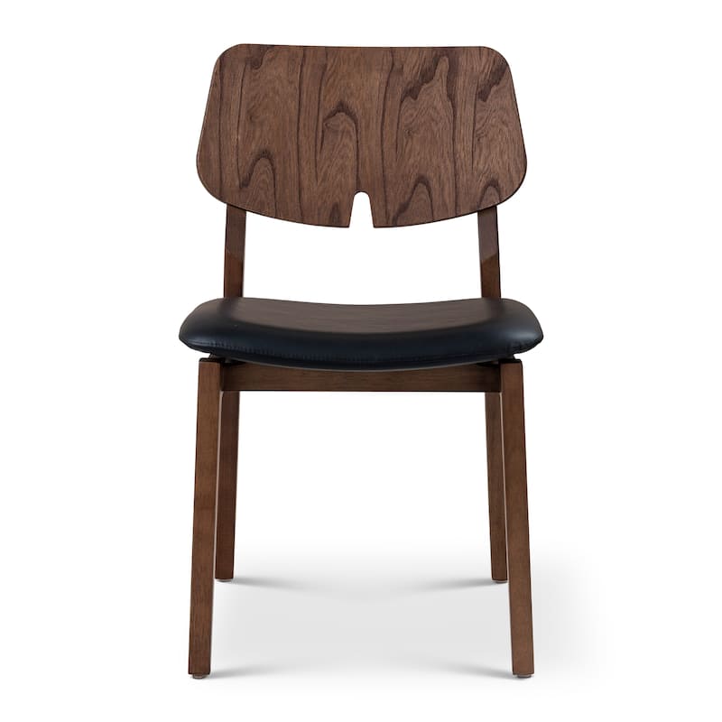 Modern Brazilian - Beth Side Chair - Shimmy Black, Nogal