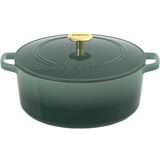 Cuisinart Chef's Classic Enameled Cast Iron 7-Quart Round Covered Casserole, Seaglass Teal