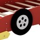 preview thumbnail 10 of 42, Race Car Red Pine Platform Bed with Wing & Spoiler - Safe for Kids