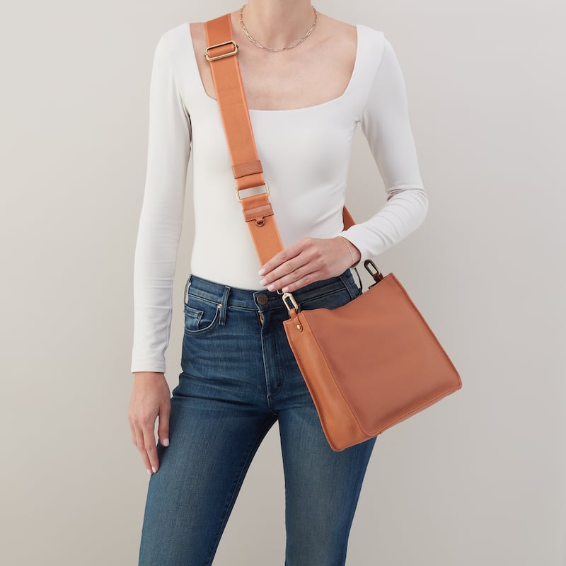 HOBO Cass Leather Crossbody Bag - Butterscotch