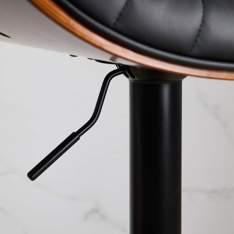 Mid Century Metal Frame Upholstered Bar Stool