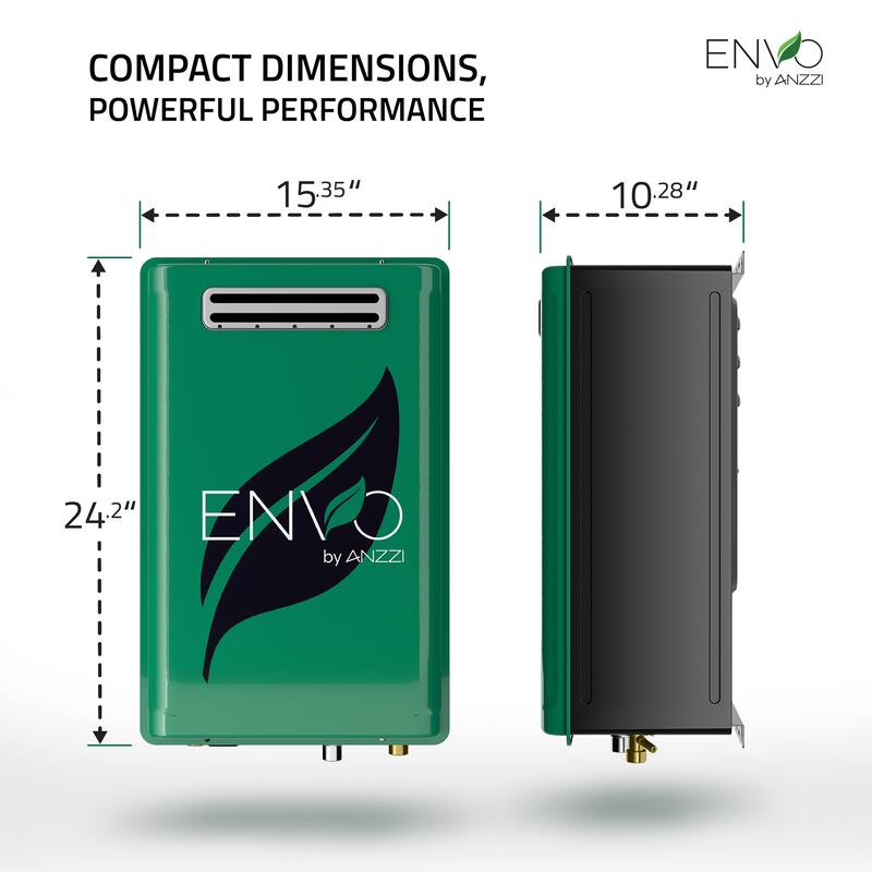 ENVO Liquid Propane Tankless Water Heater with Copper Heat Exchanger & Safety Features