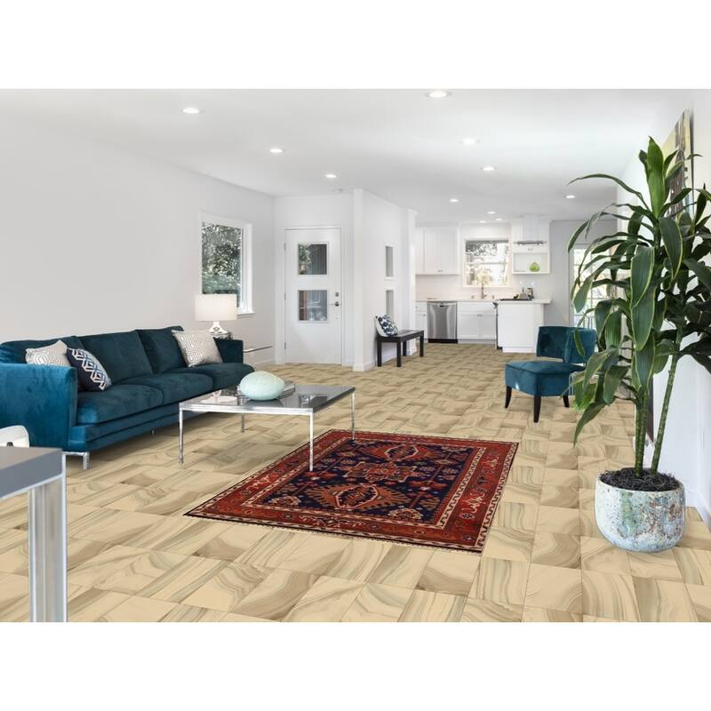 Orange Khottan Oriental Accent Rug Hand-Knotted Wool Carpet - 4'1"x 5'10"