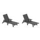 Laguna Weather-Resistant Outdoor Patio Chaise Lounge (Set of 2) - Gray