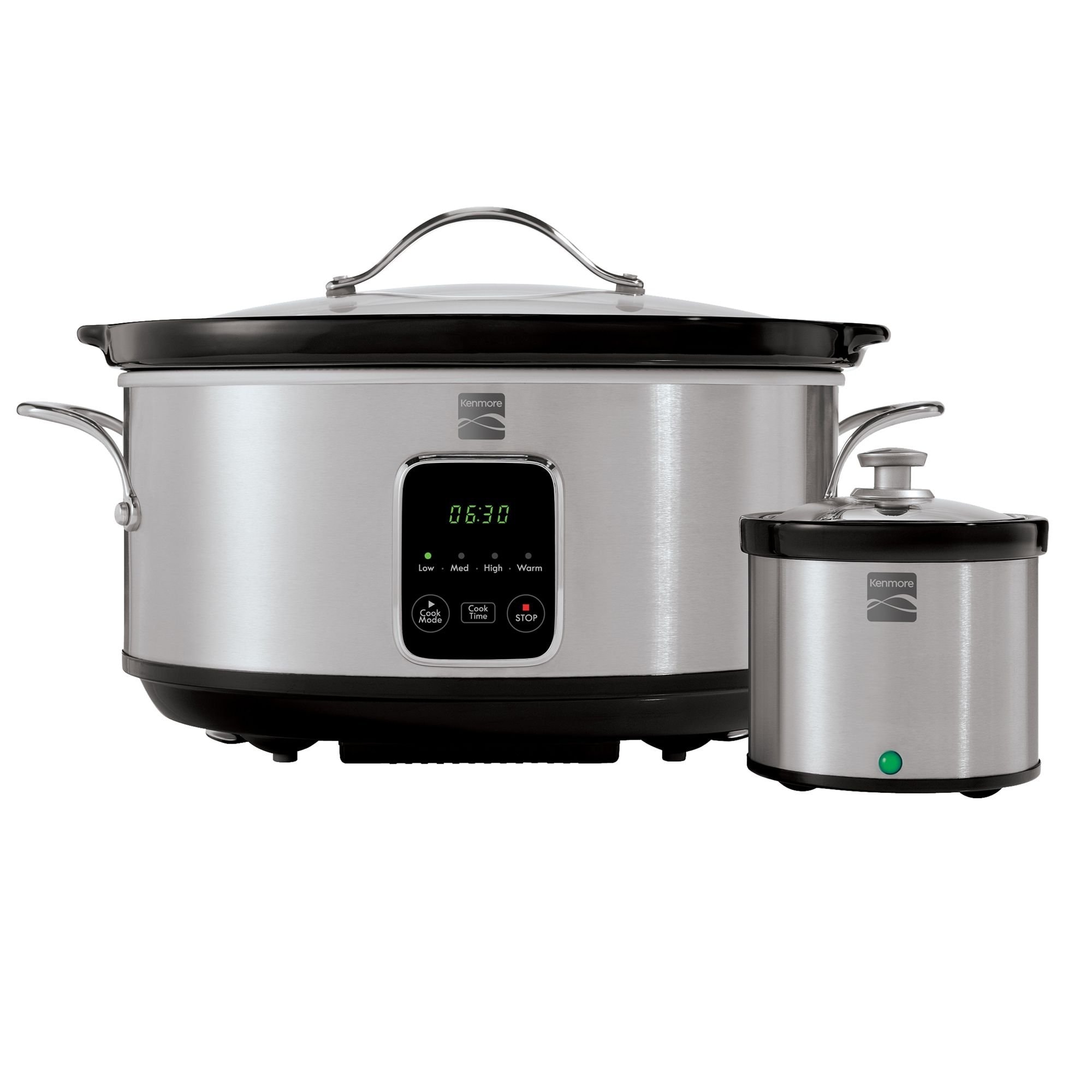 Crock-Pot Double Dipper Slow Cooker, Stainless Steel 