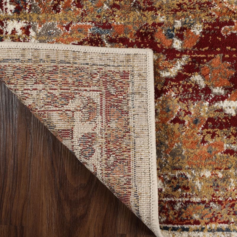 Traditional Floral Medallion Indoor Runner or Area Rug by Superior