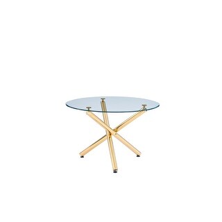 Best Quality Furniture 45" Round Glass Dining Table - Bed Bath & Beyond ...